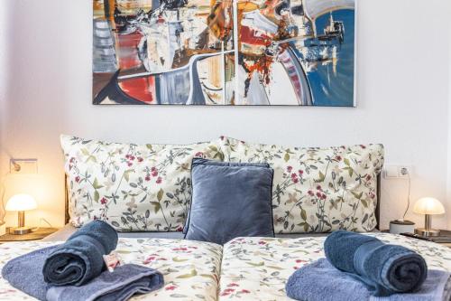 Posteľ alebo postele v izbe v ubytovaní Ferienwohnung Katharina