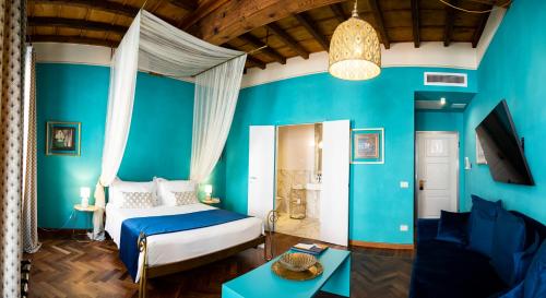 Katil atau katil-katil dalam bilik di Palazzo Fauzone Relais