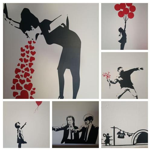a collage of pictures of a couple in love at Appartamento La collina verde in Penne