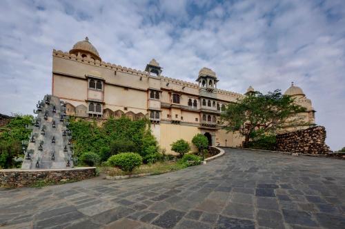 a building with a fountain in front of it at The Fern Bambora Fort, Bambora, Udaipur in Udaipur