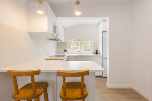 Dapur atau dapur kecil di Casita Palmeras