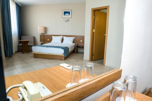 Katil atau katil-katil dalam bilik di Hotel Aurora