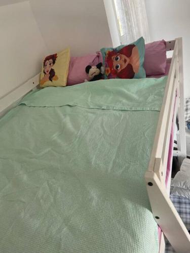 a bunk bed with two stuffed animals on top of it at Gouna Pool view with rooftop living & BBQ grill in Hurghada
