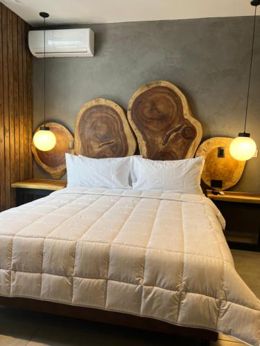Cama o camas de una habitación en Hotel Zelva Negra
