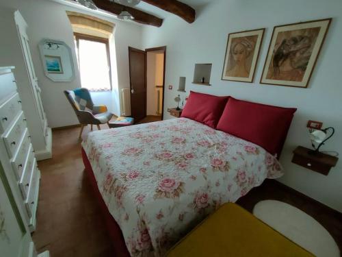 מיטה או מיטות בחדר ב-La Casa di Agnese