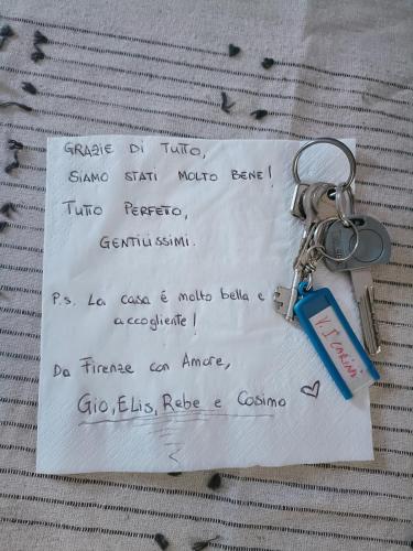 a sheet of paper with a bunch of keys on it at Casa Vacanza Ottavia Roma in Rome