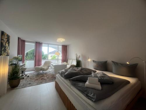 Schloss Kirchham Appartement - & Wellnessanlageにあるシーティングエリア