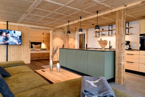 Kuchyň nebo kuchyňský kout v ubytování Hoheneck Apartment