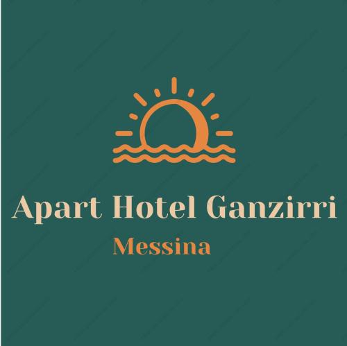 znak dla hotelu lotniskowego Gamedinia z zachodem słońca w obiekcie Aparthotel Ganzirri Messina w mieście Mesyna
