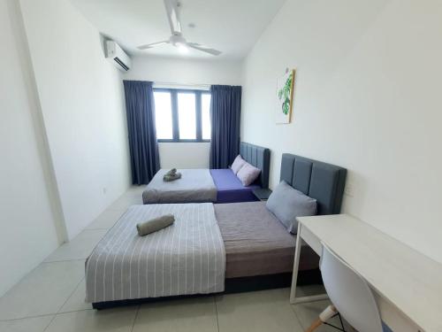 Postel nebo postele na pokoji v ubytování JOVIAL Modern Cozy Homestay `Meritus Perai