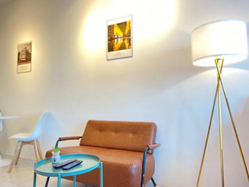 Posezení v ubytování JOVIAL Modern Cozy Homestay `Meritus Perai