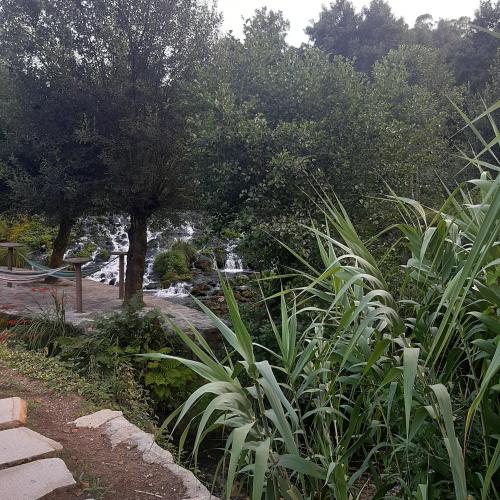 Landskap semula jadi dekat dengan rumah percutian