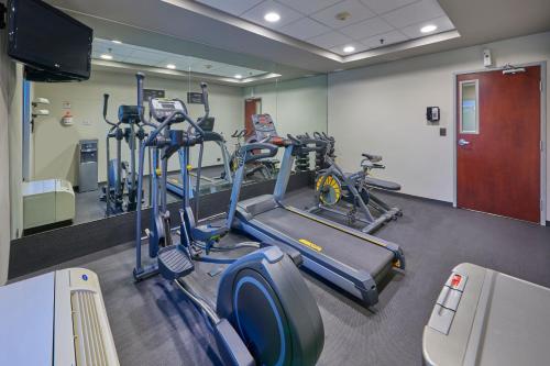 a gym with several exercise bikes in a room at City Express by Marriott Saltillo Norte in Saltillo