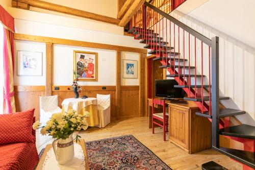 Posezení v ubytování G. Hotel Des Alpes (Classic since 1912)