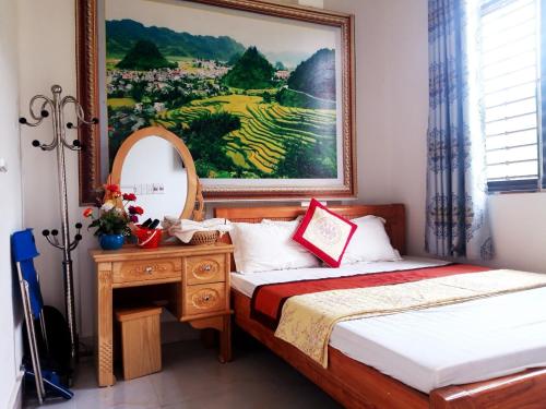 Katil atau katil-katil dalam bilik di Hotel Thien An