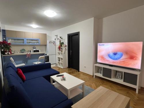 Una televisión o centro de entretenimiento en Lovely flat
