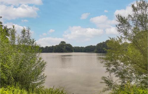 a large lake with trees in the background at Stunning Apartment In Dannenberg Elbe in Besenberg
