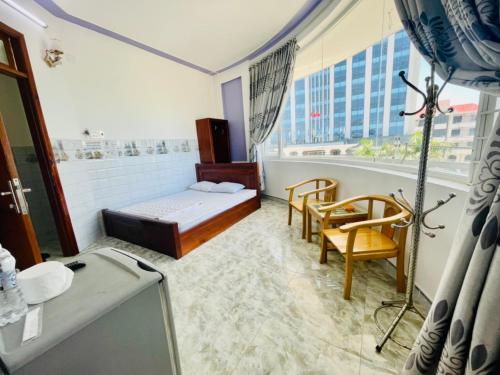 Cama o camas de una habitación en Ngọc Trung Hotel