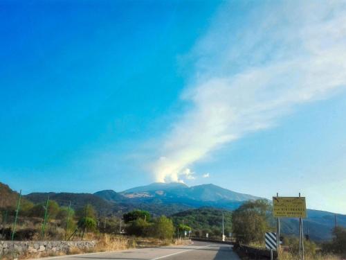 a view of a mountain from a road at Holiday Home Alcunché by Interhome in Zafferana Etnea
