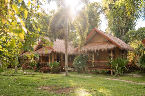 Κήπος έξω από το Butterfly Hostel, Pai