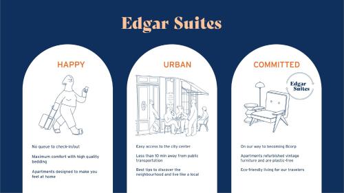 - un ensemble d'étiquettes modifiables pour l'intérieur de l'appartement avec un homme sortant dans l'établissement Edgar Suites Vicat - Porte de Versailles, à Paris