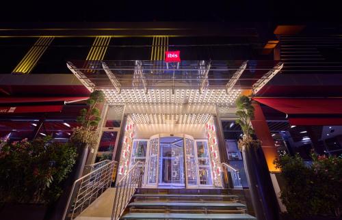 an entrance to a building with lights on it at Ibis Istanbul Airport in Istanbul