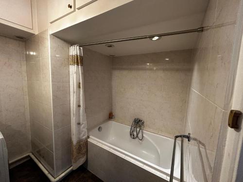 e bagno con vasca e doccia. di Lavande de Croisette a Cannes