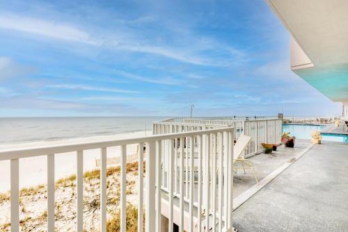 a view of the beach from the balcony of a beach house at Windemere 0302 in Perdido Key