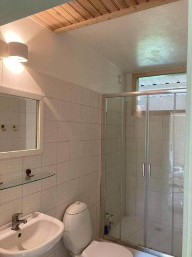 Ванная комната в Cozy house in the beautiful nature of Otepää