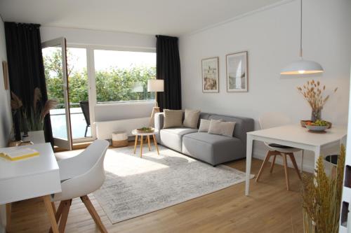 Χώρος καθιστικού στο Apartment Am Teich