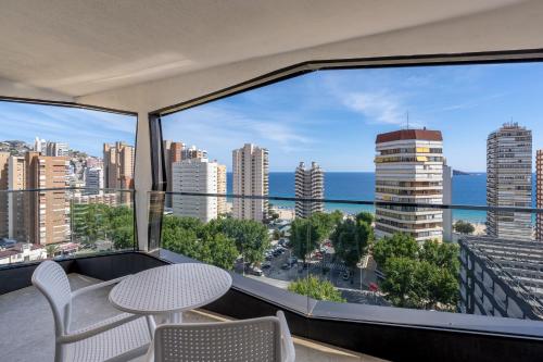 a balcony with a view of the city at Climia Belroy 4 Sup in Benidorm