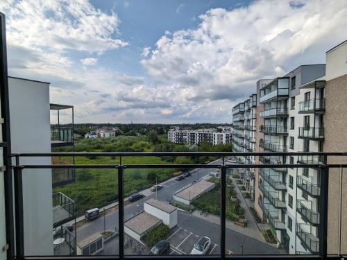 a view from the balcony of a apartment building at WentHotel A209 in Warsaw