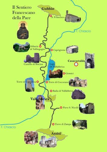 a map of the incan trail in machu picchu at Casalotto Francescano in Mengara