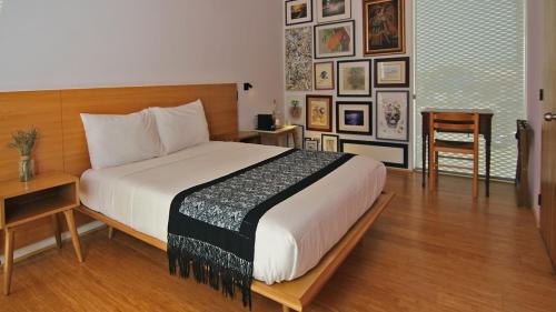 Postel nebo postele na pokoji v ubytování Hotel Brecha