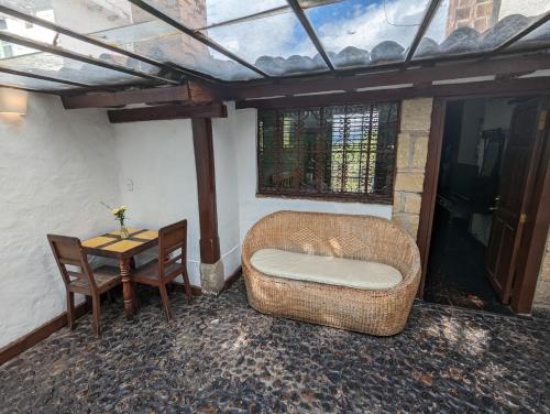 Ruang duduk di Posada Cafe La Huerta