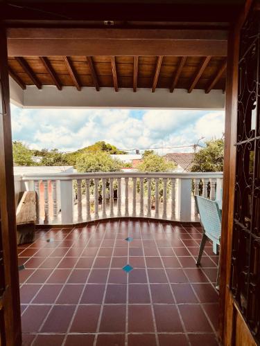 a view from the balcony of a house at Casa Isabelita in Mompos