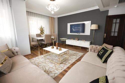 Posezení v ubytování Golden Homes