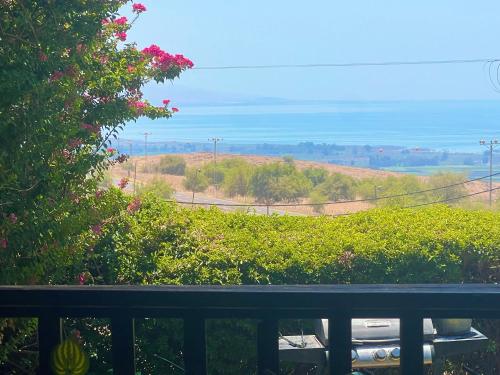 a view from the balcony of a house at Cabin Eretz Ha-Kineret in Had Nes