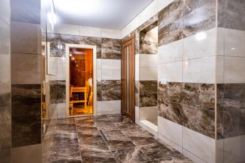 Koupelna v ubytování Lidia chalets