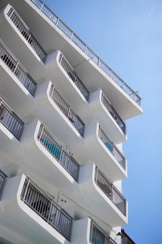 En balkon eller terrasse på Hotel Abrial
