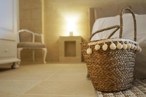 Ένα ή περισσότερα κρεβάτια σε δωμάτιο στο Masseria Paralupi