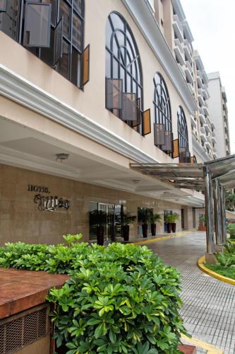 a view of the lobby of a hotel at Hotel Milan Panama in Panama City