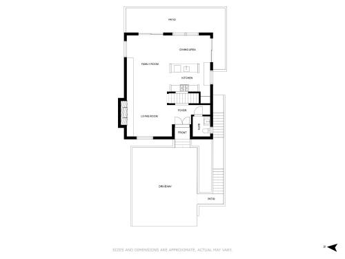 a floor plan of a house at Modern Treetop Cabin by Lake Arrowhead Village in Lake Arrowhead