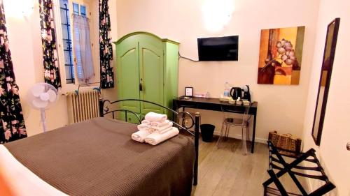 Postel nebo postele na pokoji v ubytování il Sole di Baggio