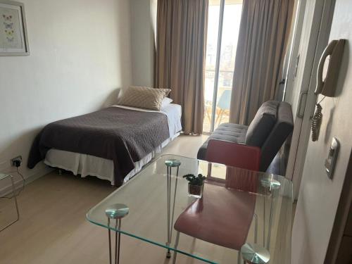 Ένα ή περισσότερα κρεβάτια σε δωμάτιο στο Apart hotel Fraga