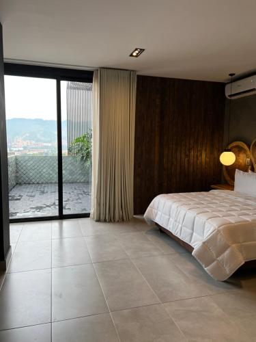 Cama o camas de una habitación en Hotel Zelva Negra