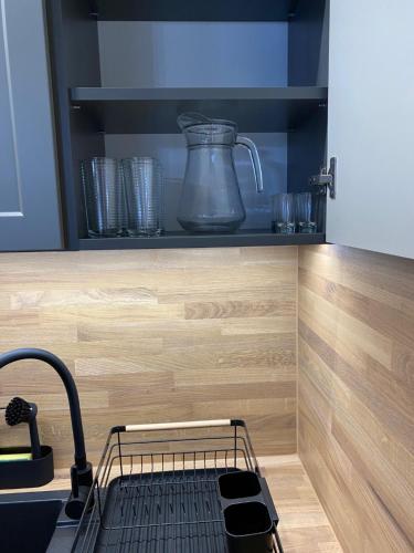 Dapur atau dapur kecil di Domki AS