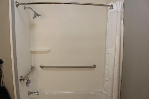 a bathroom with a shower with a shower curtain at Holiday Inn Express & Suites - Enterprise, an IHG Hotel in Enterprise