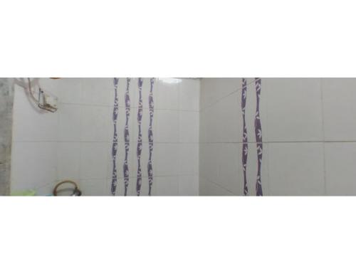 a shower with metal pipes in a bathroom at Hotel Shree Ganesh, Jhansi in Jhānsi