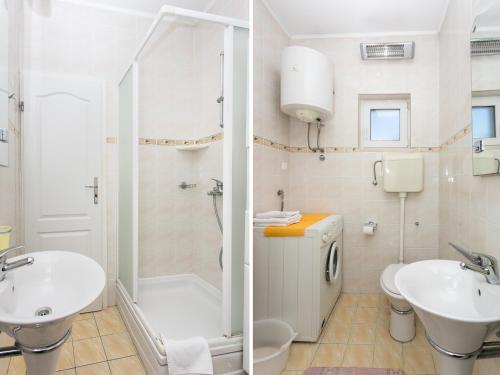 Ett badrum på Apartments Dubrovnik-Cavtat